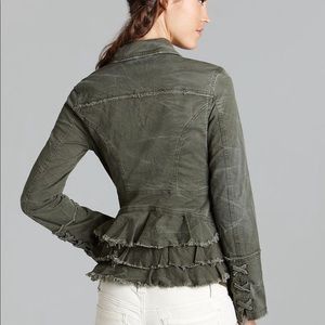 Free People Ruffle Military Jacket